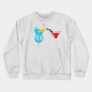 Cocktail cartoon illustration Crewneck Sweatshirt